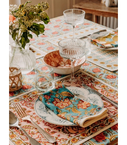 Set de table - Rang rose pâle