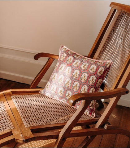 Coussin indien rose