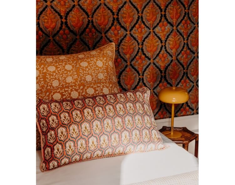 Housse de coussin bronze