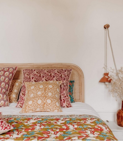 Housse de coussin - Banna bronze