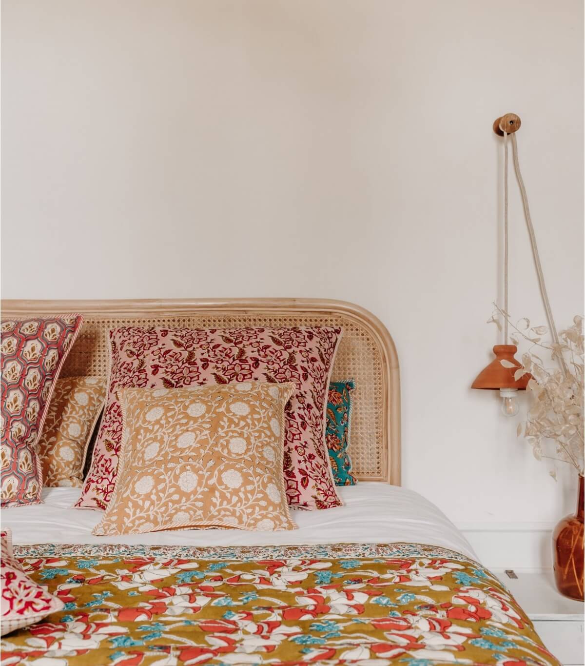 Housse de coussin - Banna bronze