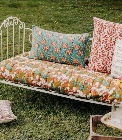 Coussin rectangle - Rang bleu