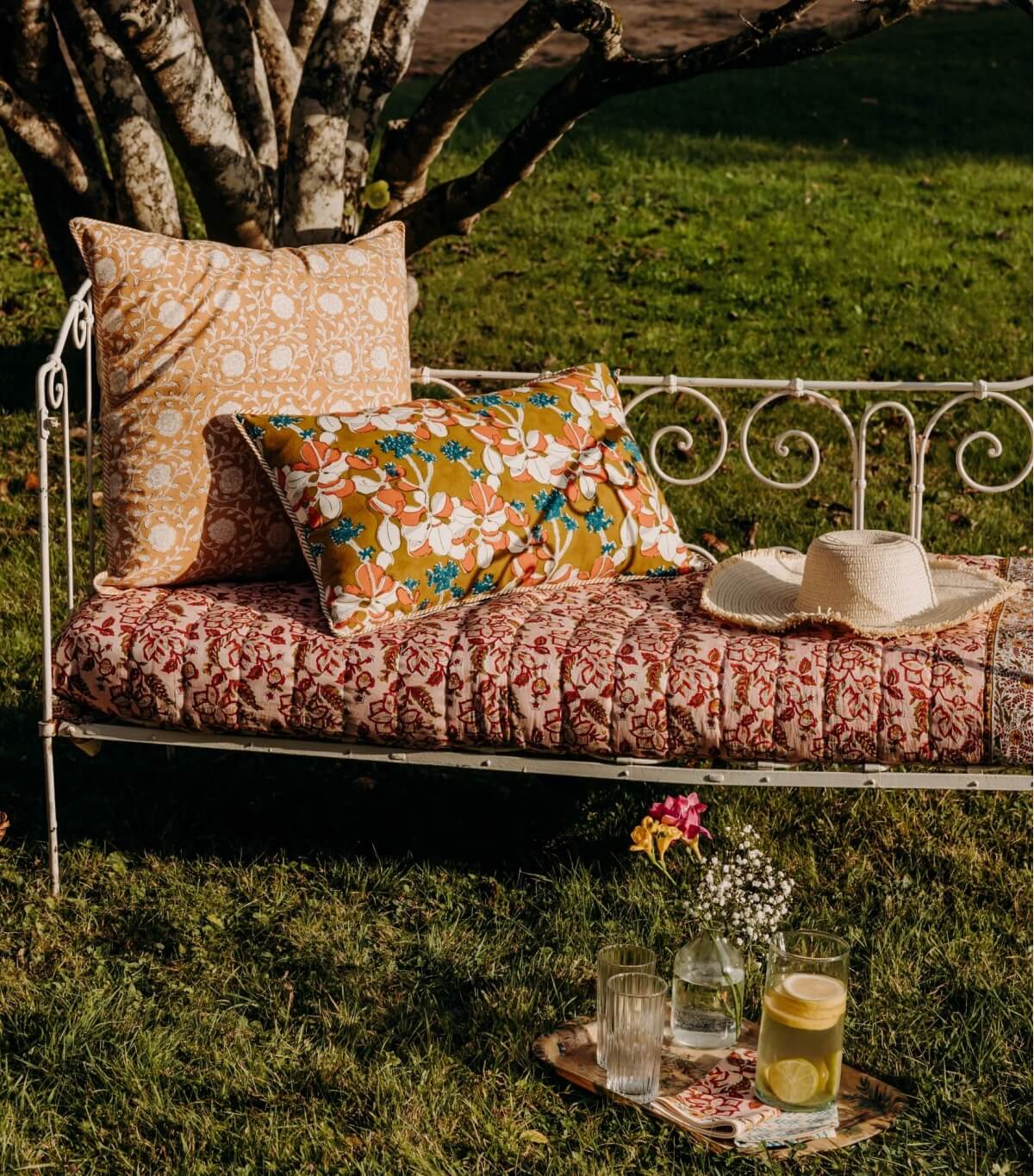 Housse de coussin - Iris olive