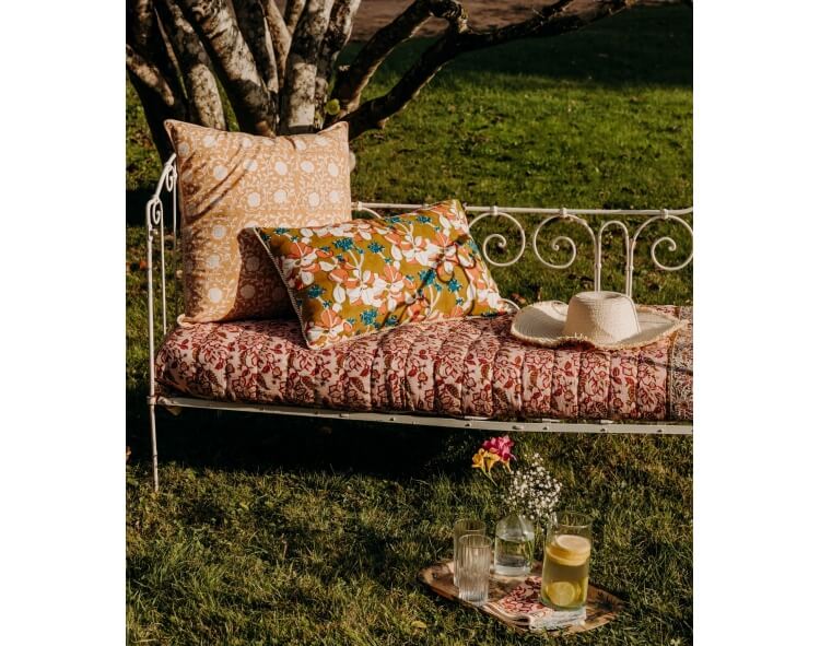 Housse de coussin - Iris olive
