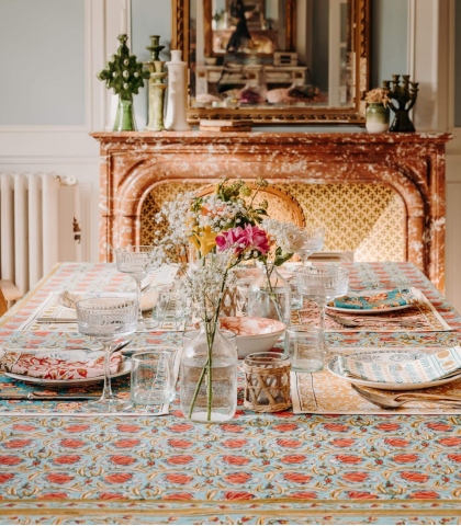 Nappe grand format - Jaipur bleu clair