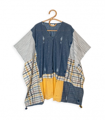 Robe coton khadi bleue