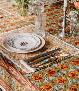 Tablecloth 67*118 Jaipur olive
