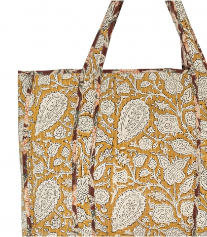Cotton quilted tote bag - Arja