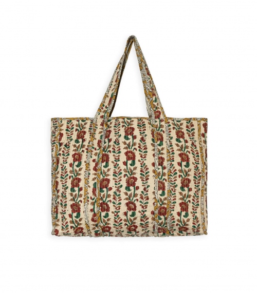 Cotton quilted tote bag - Ayati