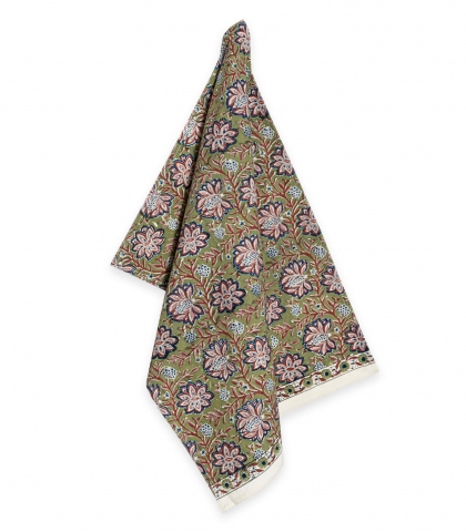 Indian towel Louise sage green