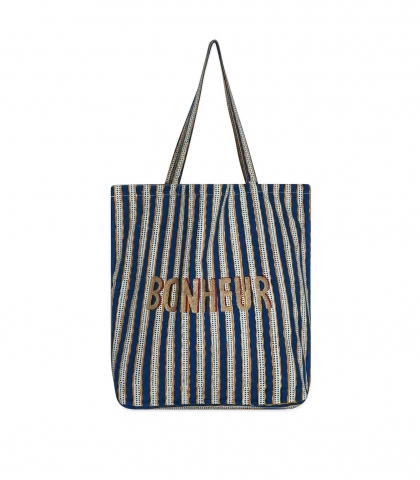 Tote bag B - Stripe tan