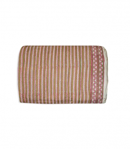 Couette en coton - Stripe vert tilleul