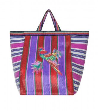 Market bag - parrot embroidery