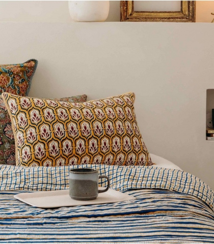 Coussin rectangle - Pranjal bronze