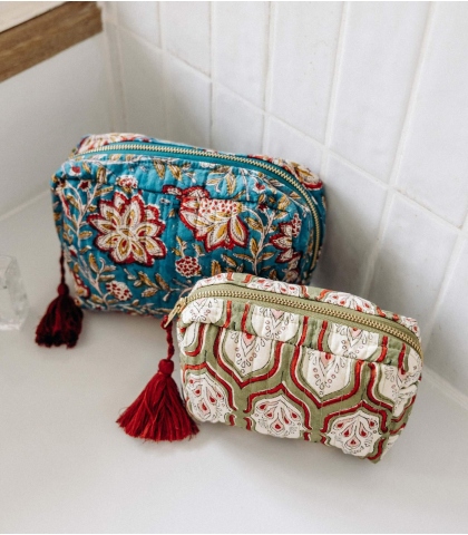 Cotton case - Louise pine green