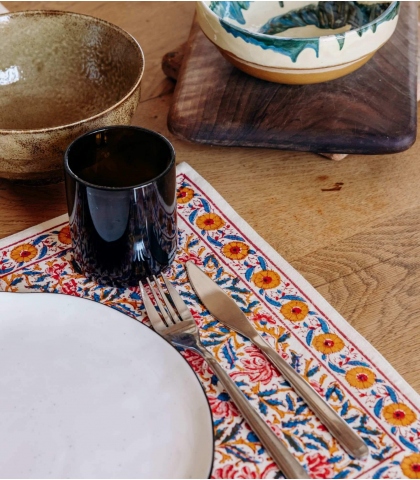 Set de table indien - Reema bronze