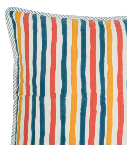 Housse de coussin rectangle - Multi stripe bronze