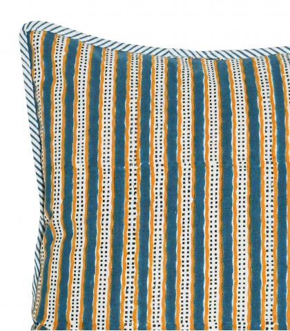 Housse de coussin carrée - Stripe vert pin