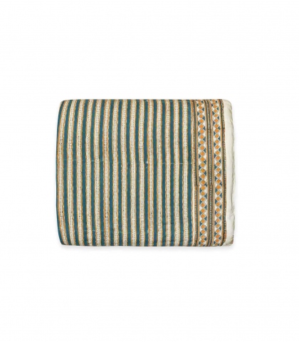 Édredon en coton - Stripe vert pin