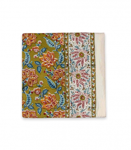 Grande nappe carrée - Rang vert khaki