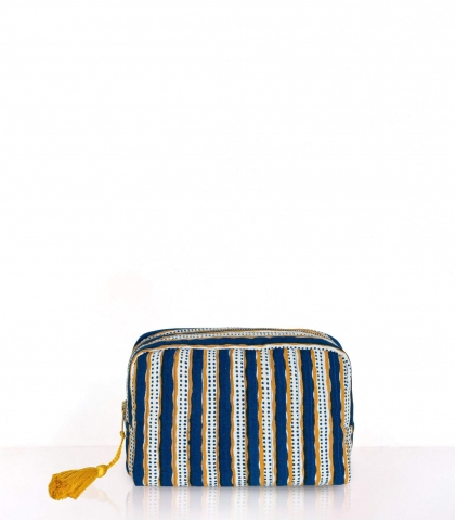 Toiletry bag - Stripe tan