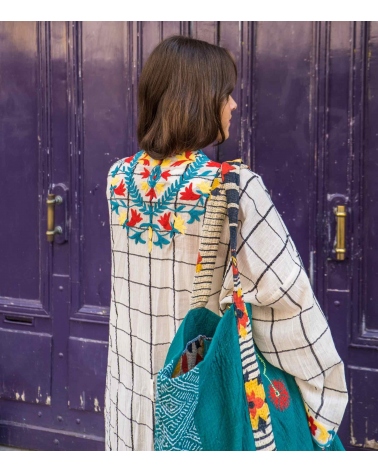 Kimono brodé taille unique