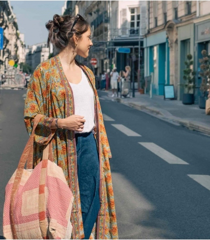 Free size Kimono Jaipur olive