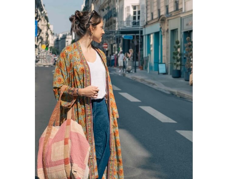 Free size Kimono Jaipur olive