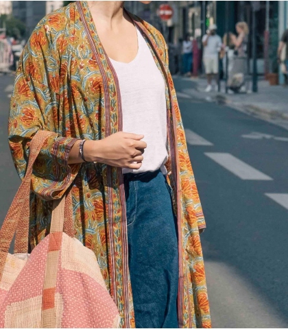 Cotton Kimono Jaipur olive