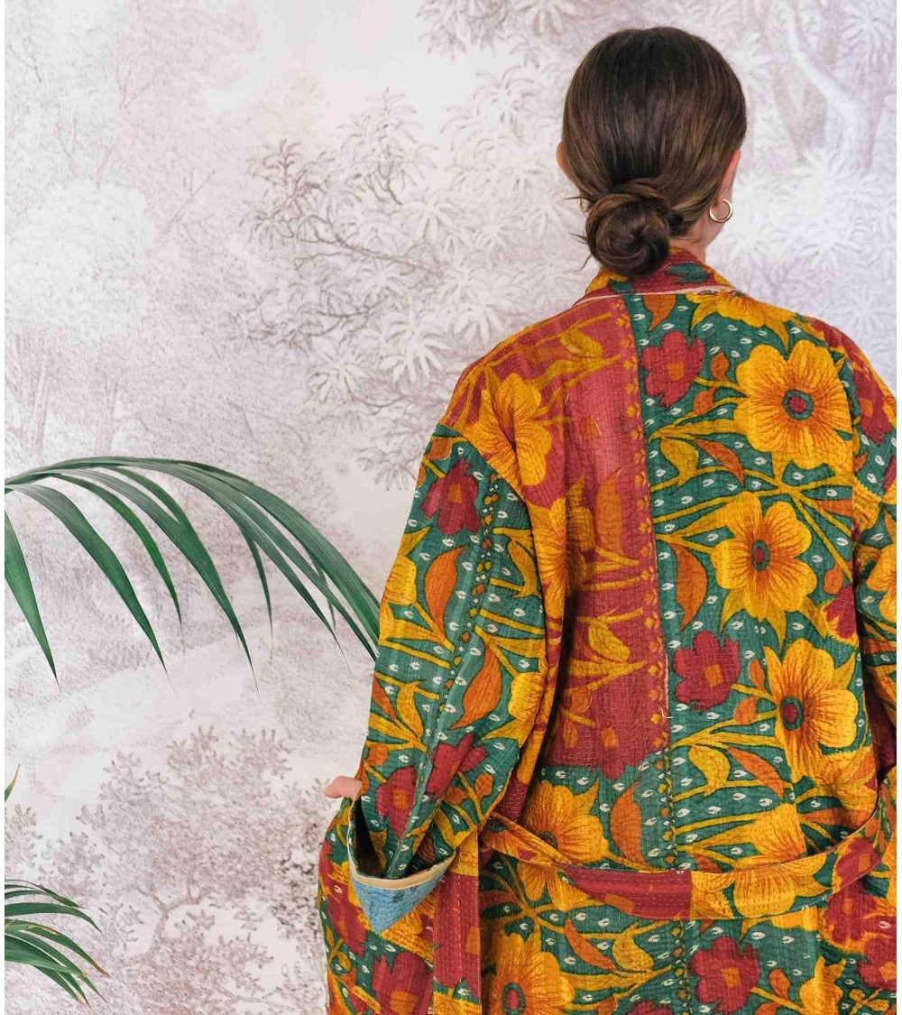 Quilted kantha jacket Clearance