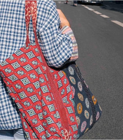 Kantha market bag