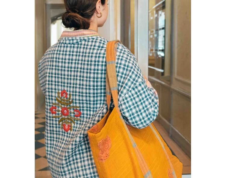 Kantha market bag