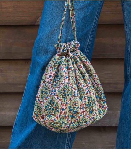 Cotton quilted pouch - Sajni