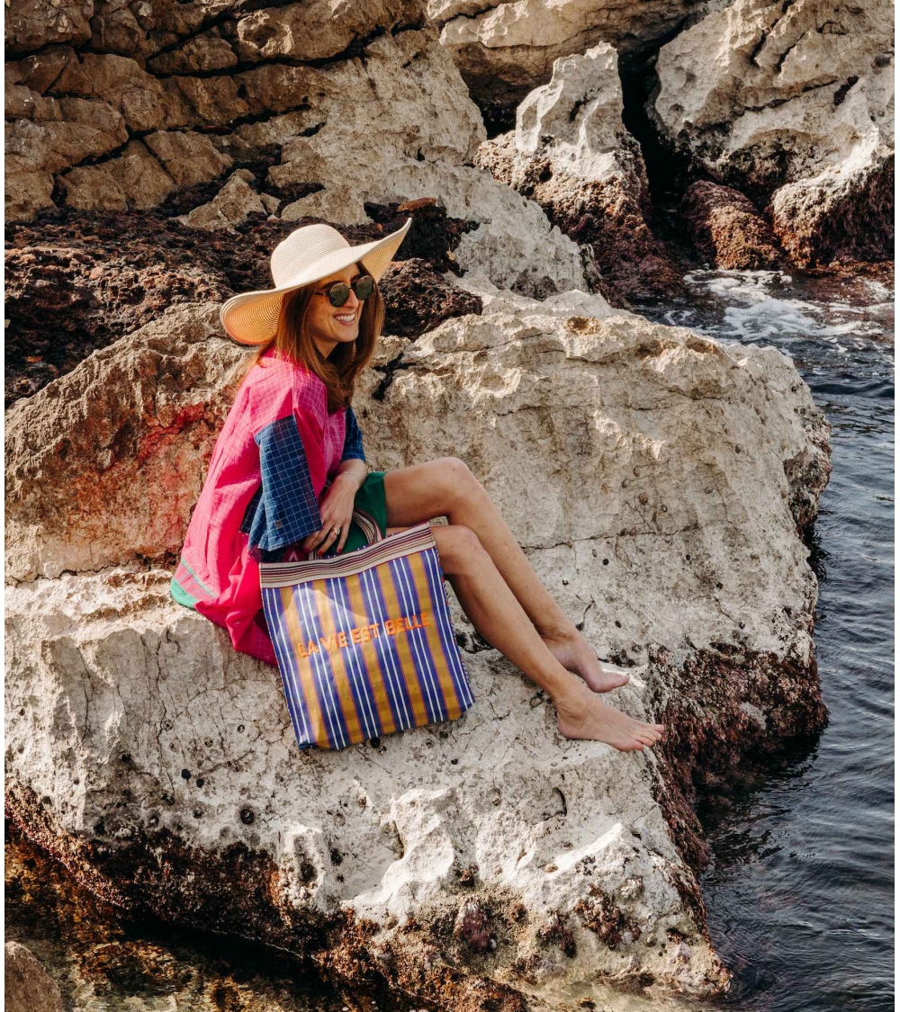 Recycled nylon tote bag