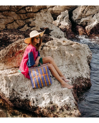 Recycled nylon tote bag