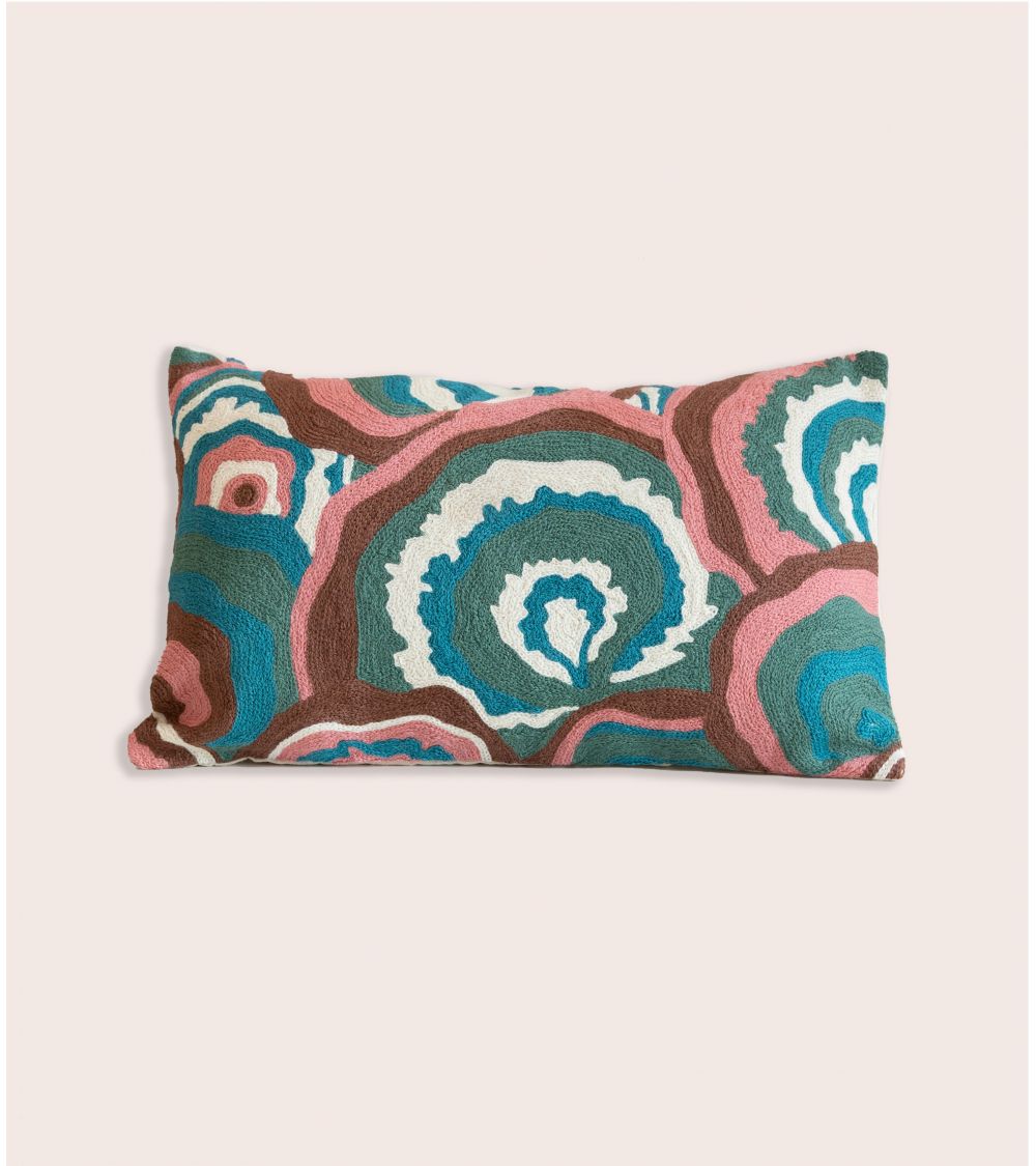 Embroidered Agata Pillow 12x20 in Embroidered Agata Pillow 12x20 in