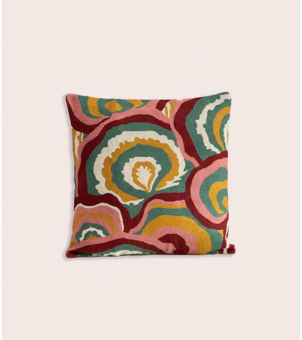 Embroidered Agata Pillow 16x16 in Embroidered Agata Pillow 16x16 in