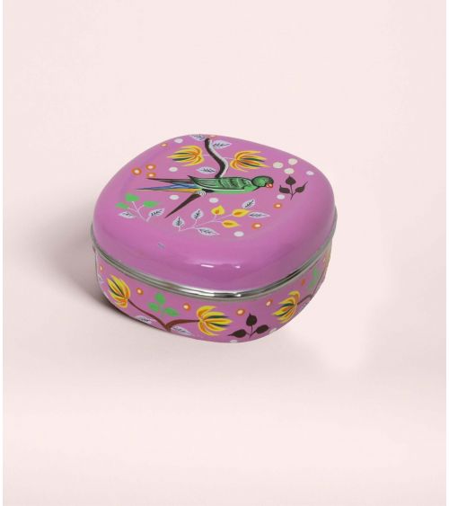 Boîte carrée Inox 12,5 cm de longueur, 12,5 cm de largeur, 5 cm de hauteur