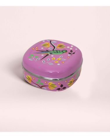 Boîte carrée Inox 12,5 cm de longueur, 12,5 cm de largeur, 5 cm de hauteur