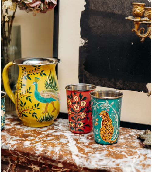 Carafe inox 18cm peacock yellow