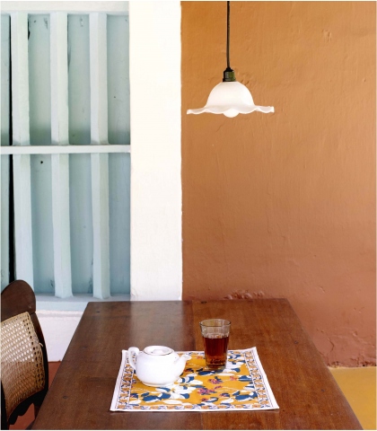 mustard yellow table mat