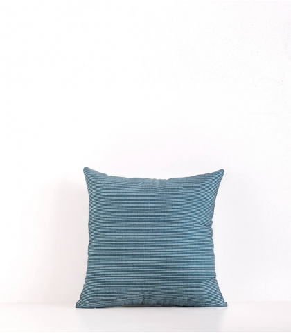 Hand-woven cushion cover Suri duck blue