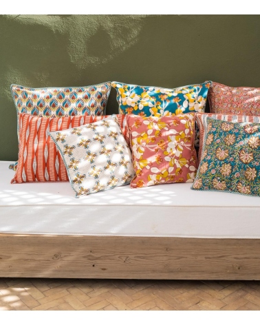 Hand-printed cushion covers