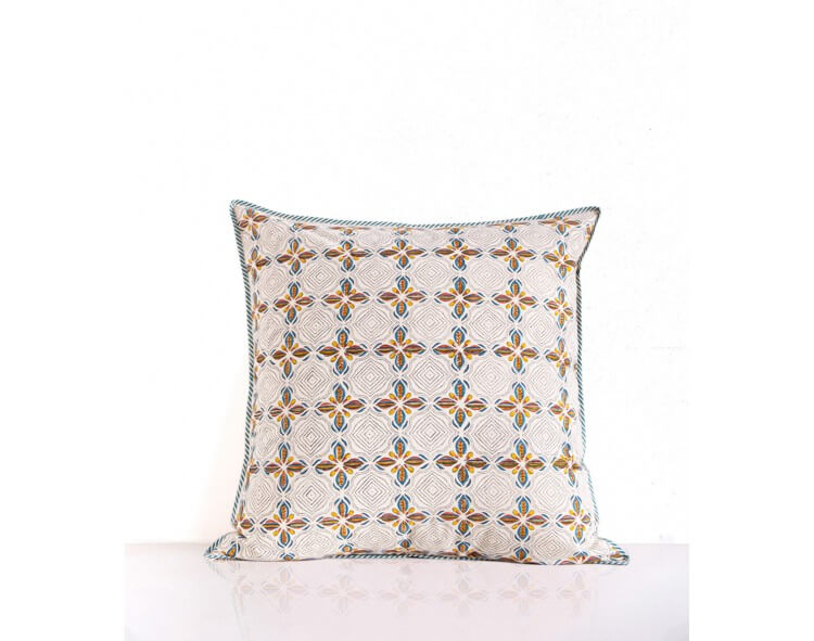 Hand-printed cushion cover
