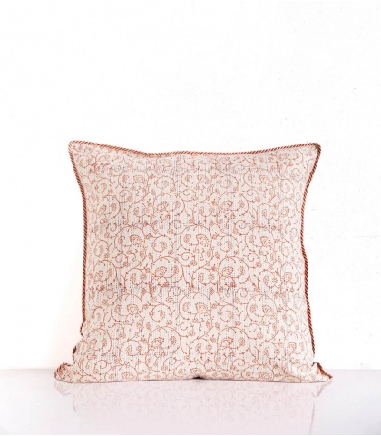 Hand-printed cushion cover