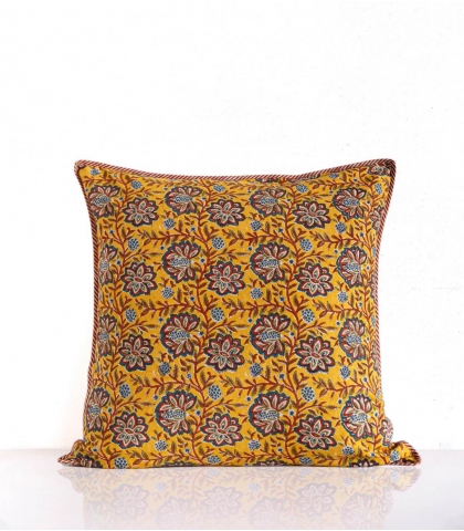 Hand-printed cushion cover