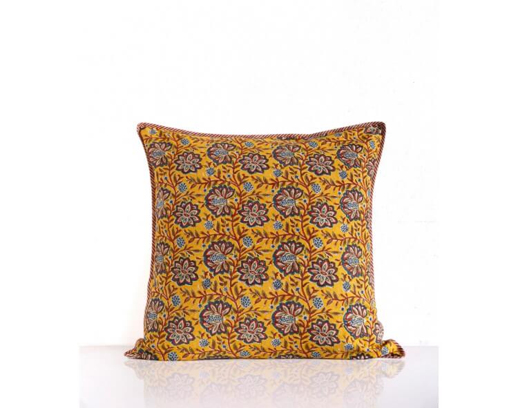 Hand-printed cushion cover