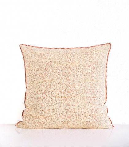 Hand-printed cushion cover
