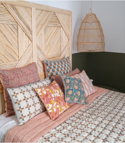 Hand-printed cushion covers