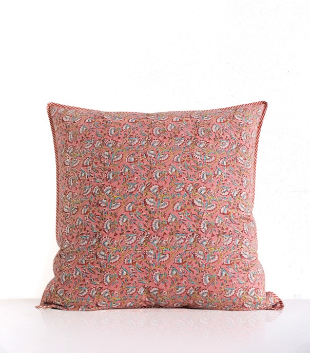 Hand-printed cushion cover